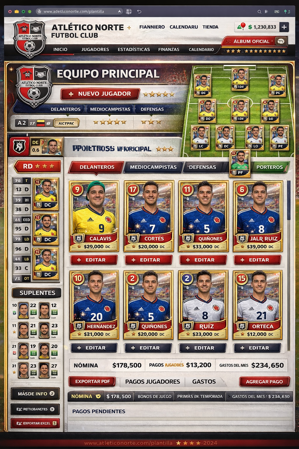 Ficha digital del socio-jugador (en la web)