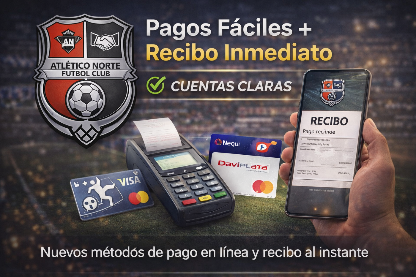 Pagos fáciles + recibo inmediato